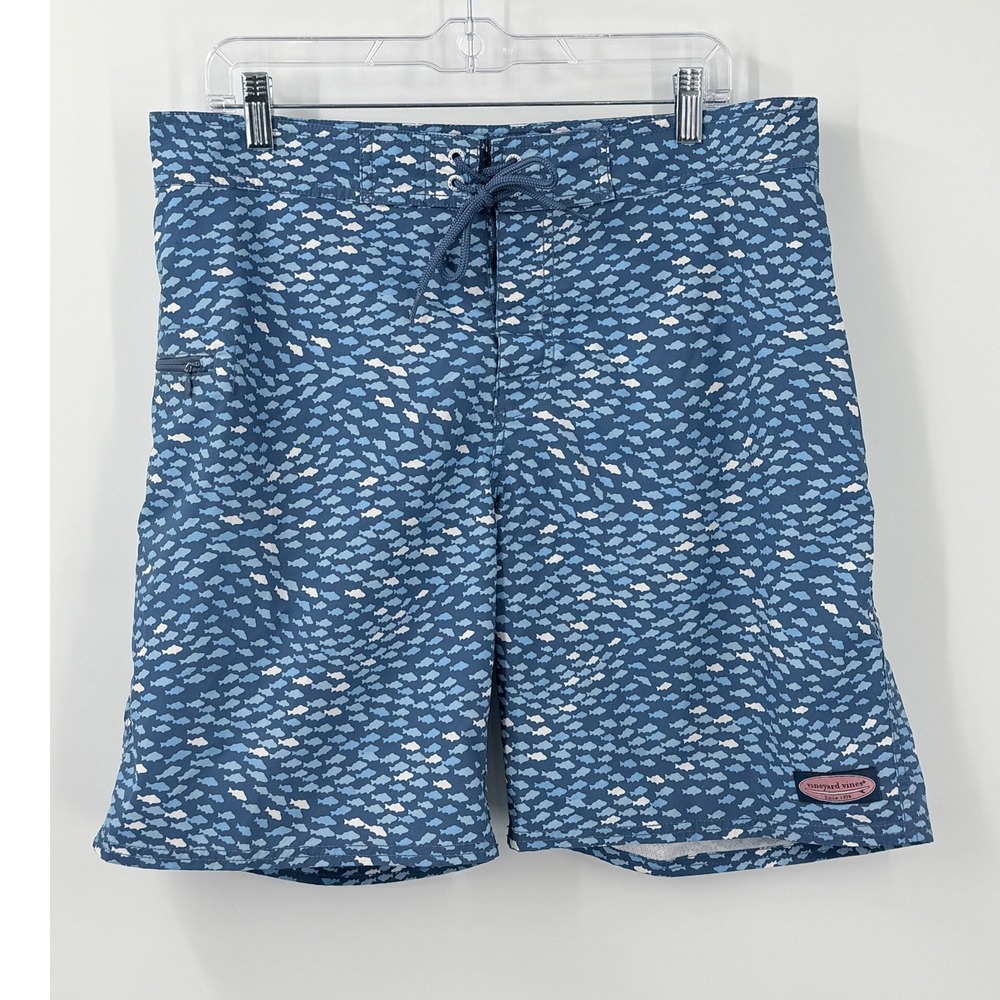 Vineyard Vines Board Shorts Swimming Trunks Mens sz 34 Fish Preppy Beach